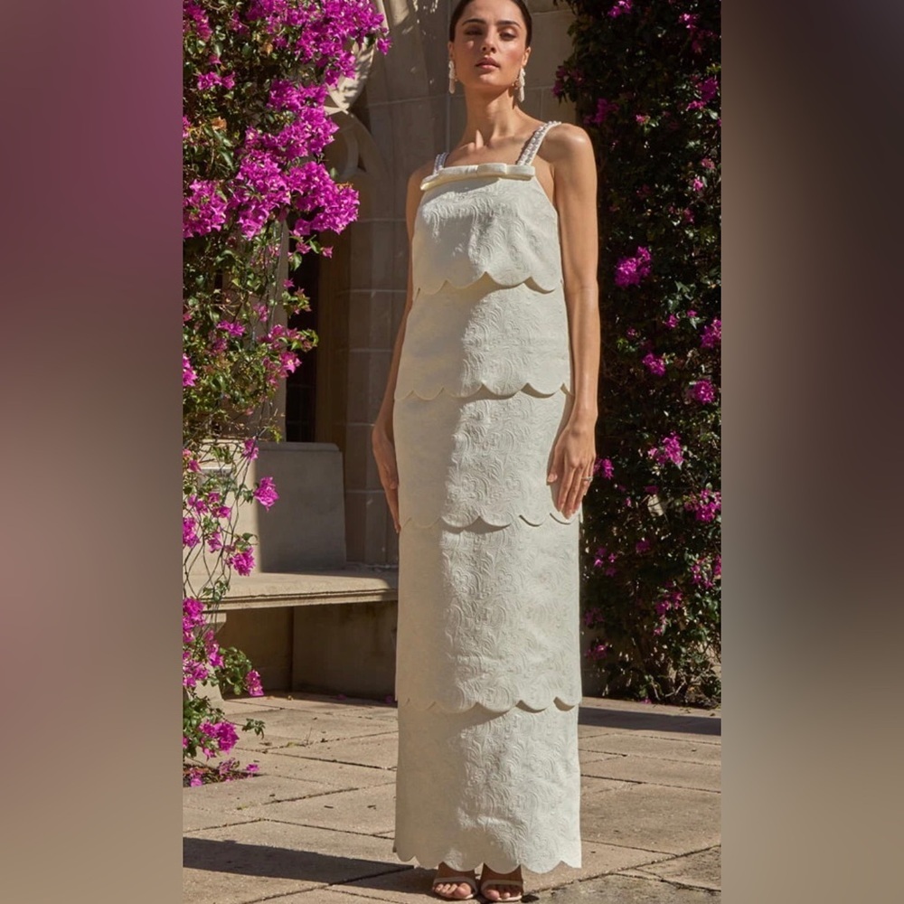 NWT! Mestiza New York Citrine Convertible Gown in Ivory Size 4